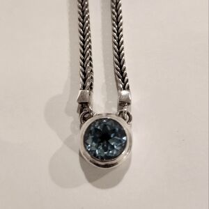 Lori Bonn Sterling Blue Topaz Necklace